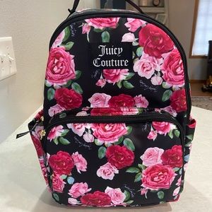 Juicy Couture Black Romantic Rose Sport Yourself Backpack